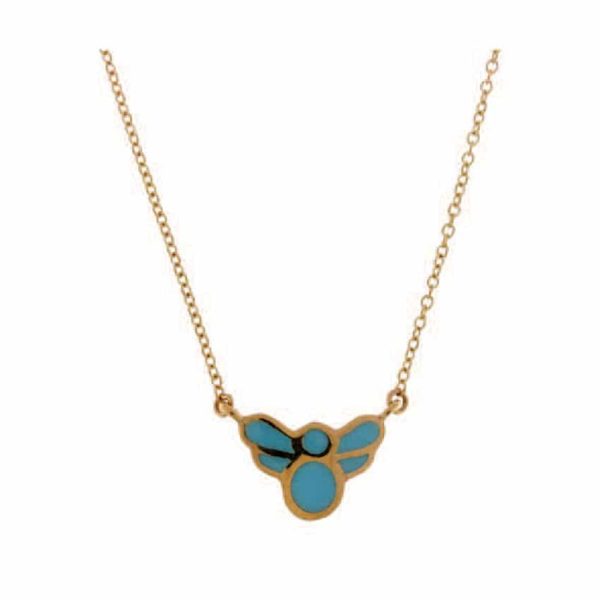 Bee Necklace with Pink Gold Chain Very Gavello VCTBE-XR