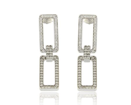 Ασημένιο Σκουλαρίκια Facadoro Nexus ENXS-09003