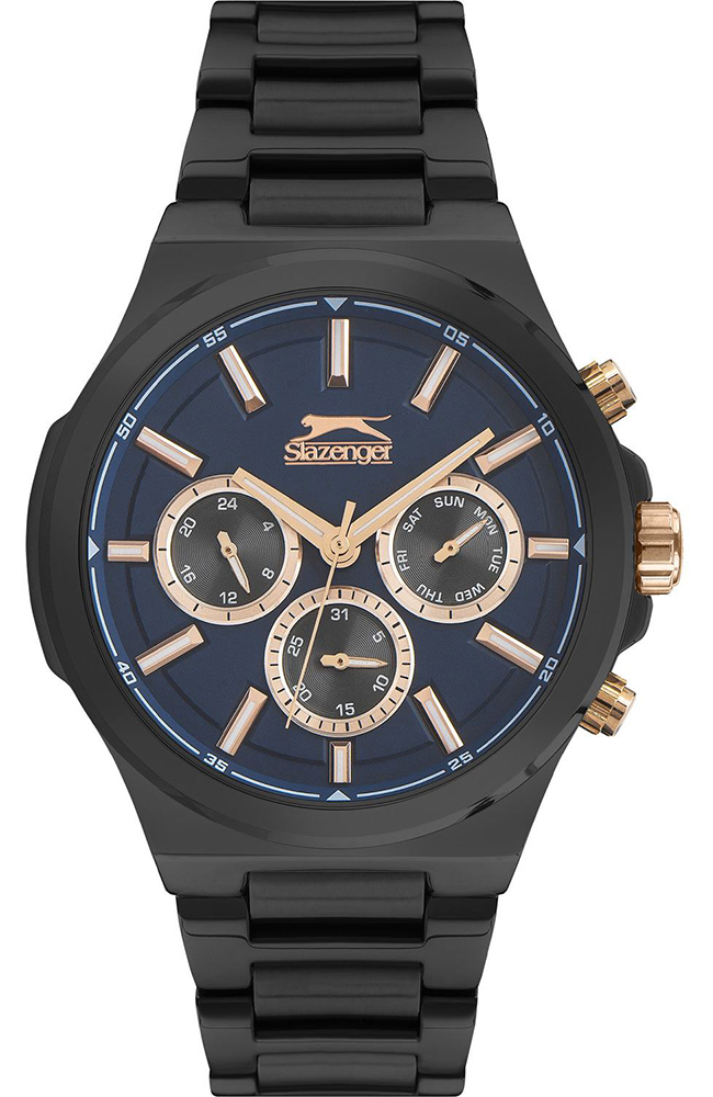 Slazenger Black SS Gents Bracelet SL.09.6397.2.01