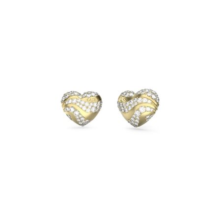 GUESS STEEL IN MY HEART JUBE04504JWYGT/U Σκουλαρίκια