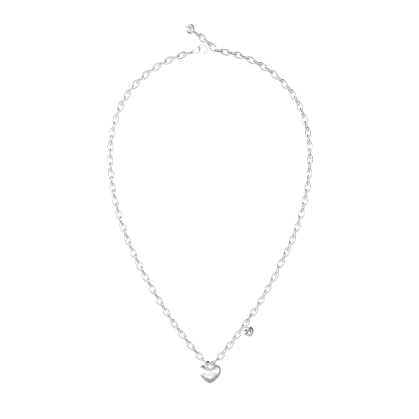 GUESS STEEL CRAZY IN LOVE JUBN05216JWRHT/U Κολιέ Ασημένιο