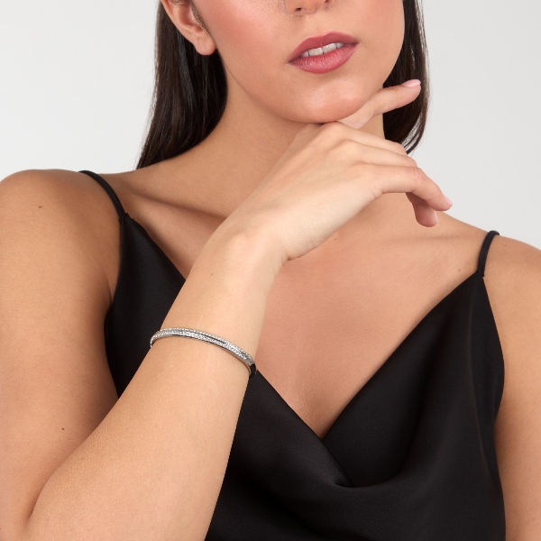 KARL LAGERFELD BOND PAVE KLBJY06 Γυναικείο Βραχιόλι Ασημένιο - Image 2