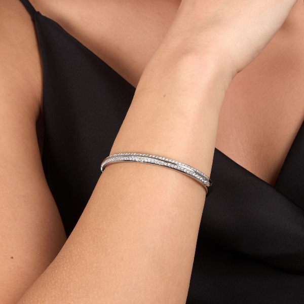 KARL LAGERFELD BOND PAVE KLBJY06 Γυναικείο Βραχιόλι Ασημένιο - Image 3